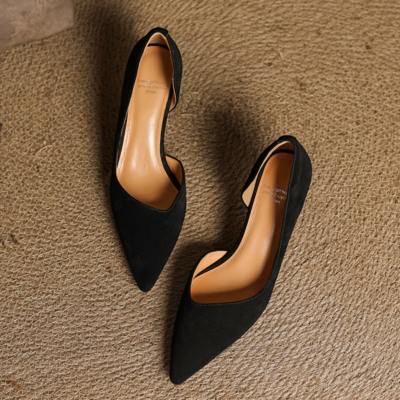 Maxine pumps, detail of d'Orsay opening