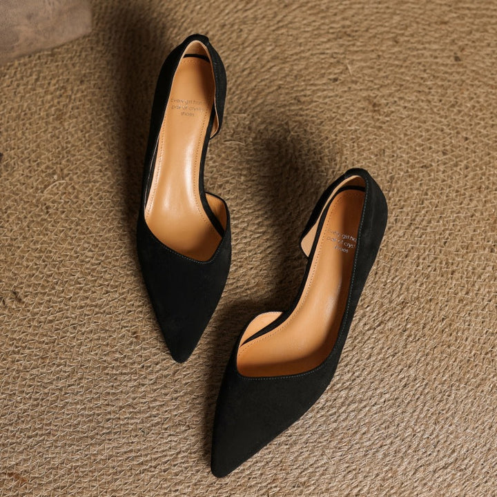 Maxine pumps, detail of d'Orsay opening