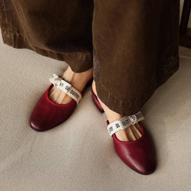 Adele | Bow Leather Heeled Mules
