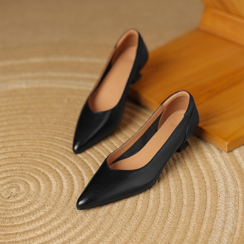 Hazel | Sculpted Leather Pumps