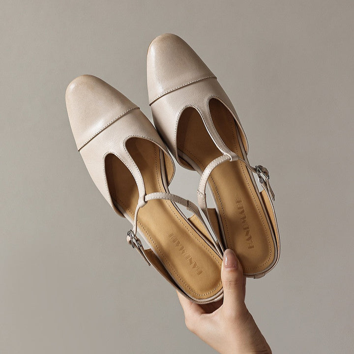 Rovell T-Bar Leather Mules