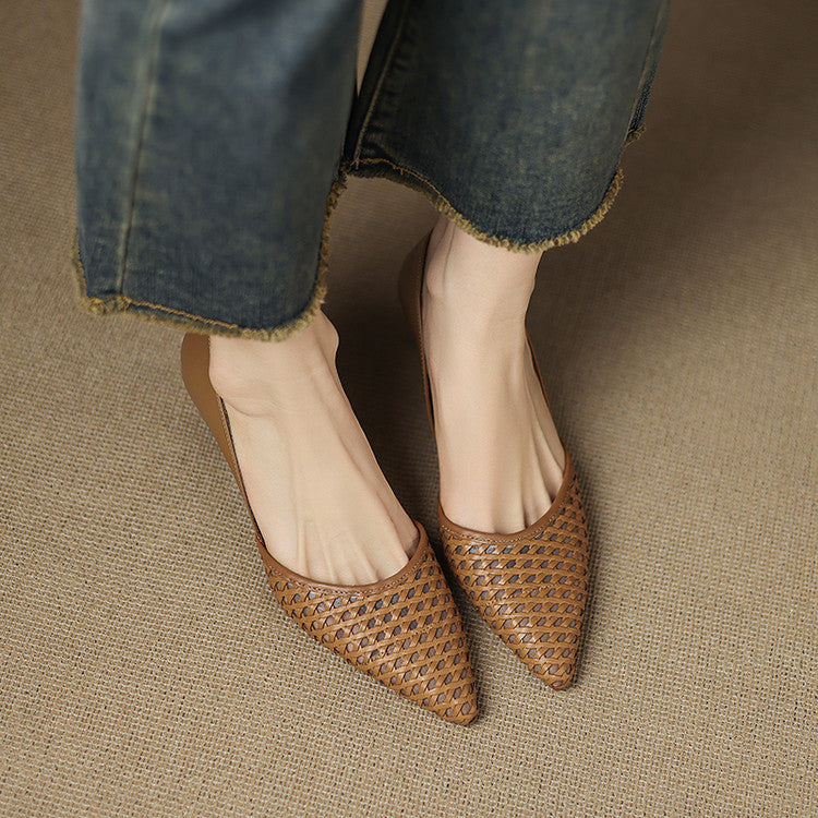 Rosanne heels, detail of breathable open weave