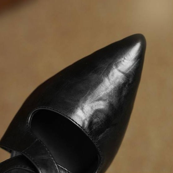 Harriet | Cross-Strap Leather Mules