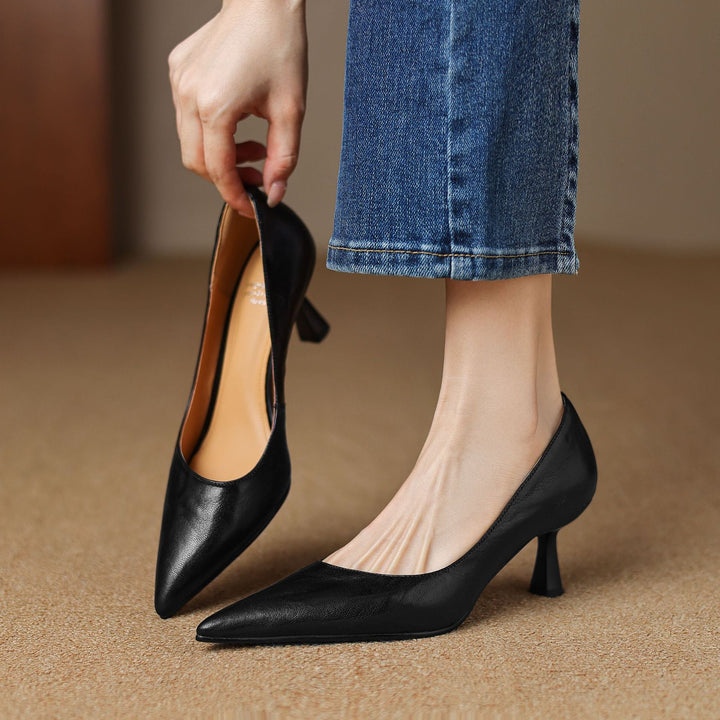 Bernice | Pointed Lambskin Leather Pumps
