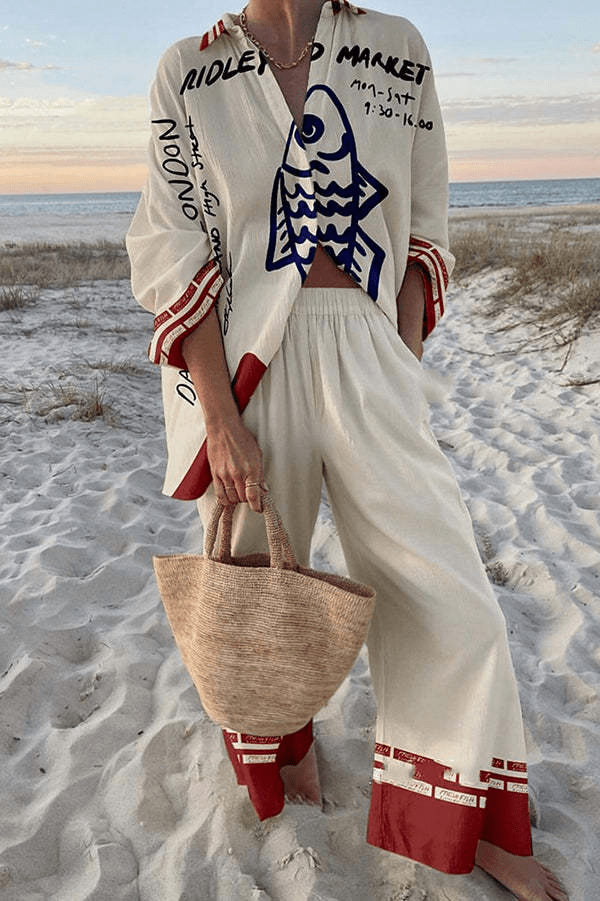 Élanora™ - Printed Fit Two-Piece Summer Ensemble