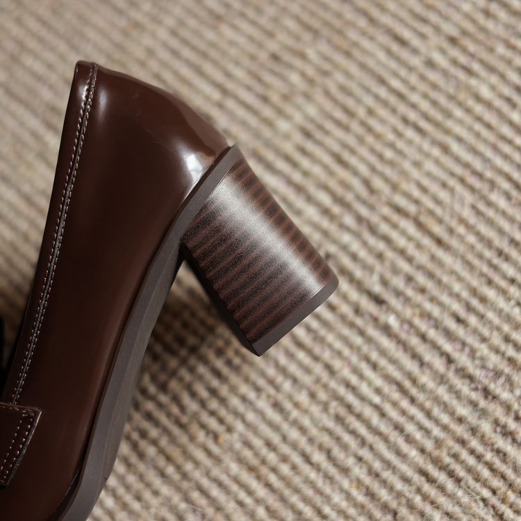 Tabitha | Fringe Leather Loafer Pumps