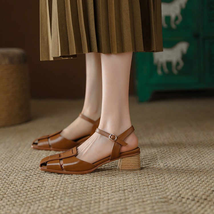 Ivory Cream cutout leather heel, side view of 2-inch heel