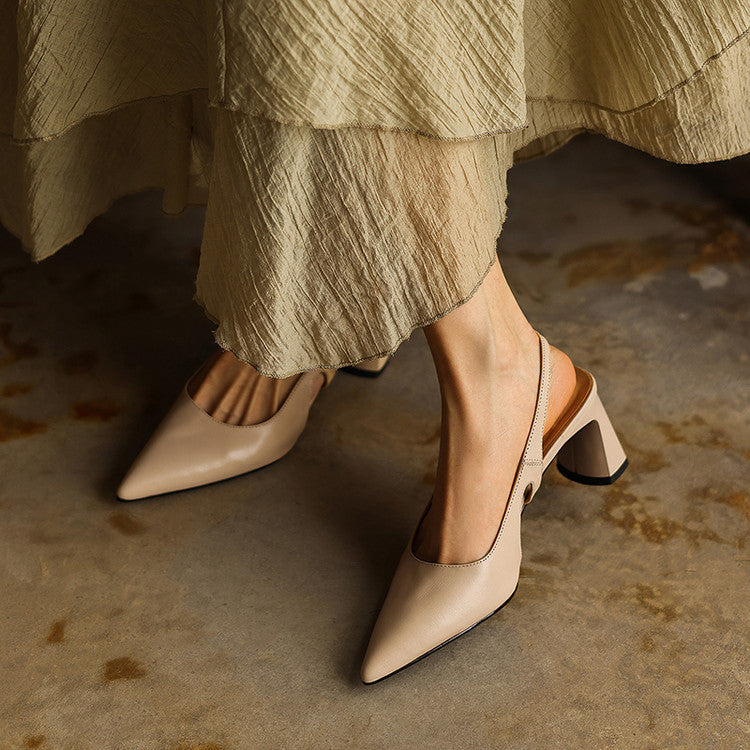 Arlene heels, close-up of sculpted pointed toe