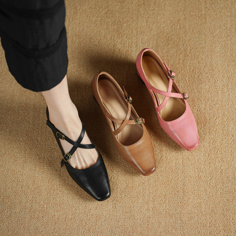 Deborah Mary-Jane heels worn with a midi skirt