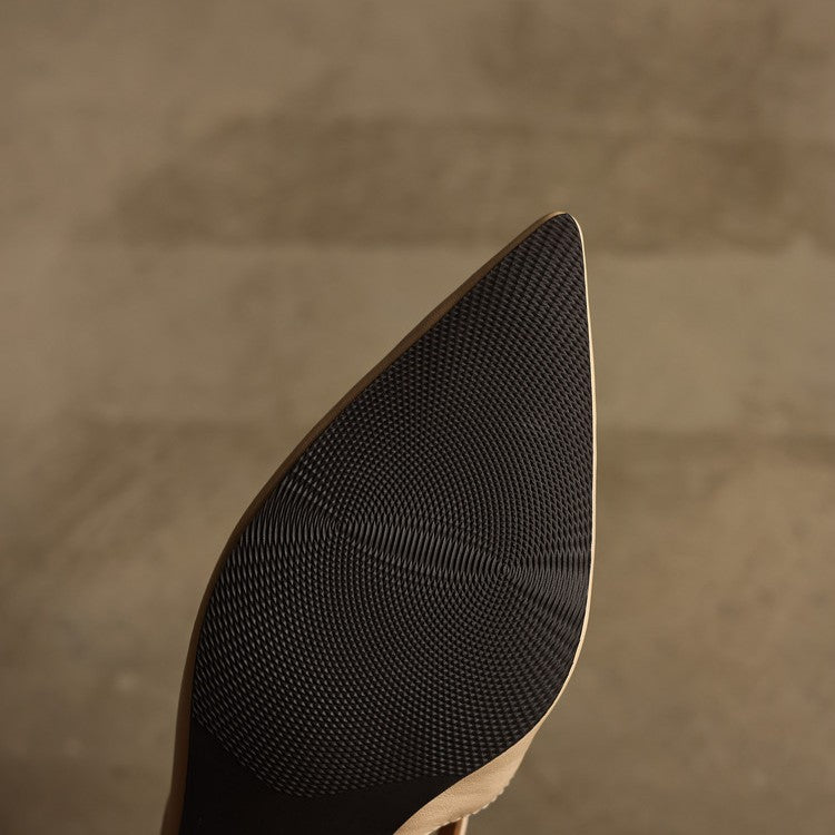 Sabine | Pointed Leather Heeled Mules
