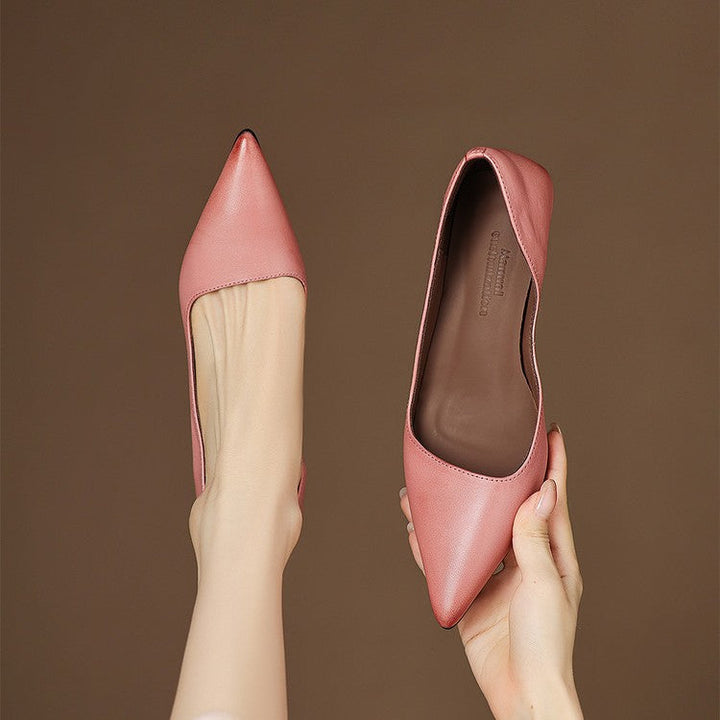 Rosalind | Leather Kitten Heel Pumps
