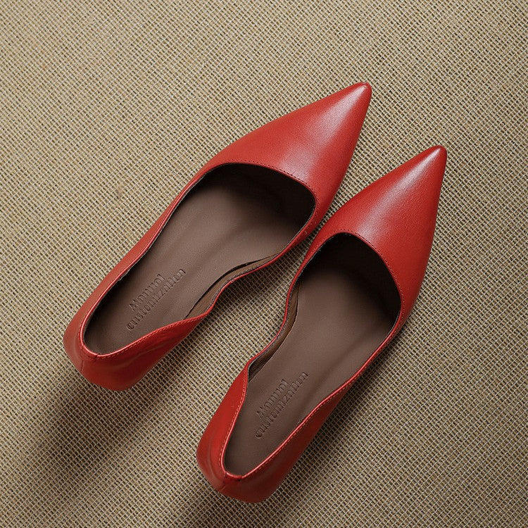 Rosalind | Leather Kitten Heel Pumps