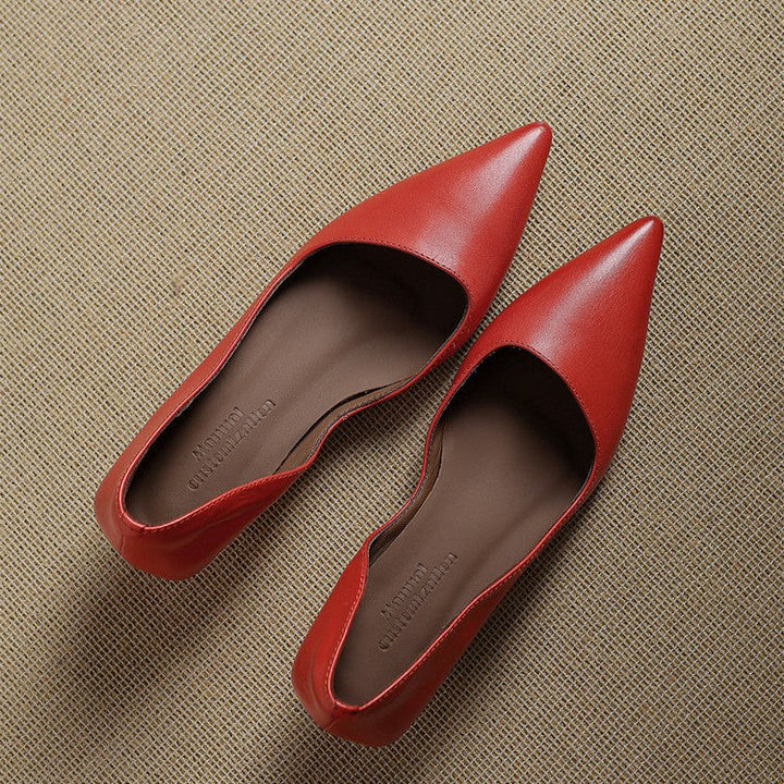 Rosalind | Leather Kitten Heel Pumps