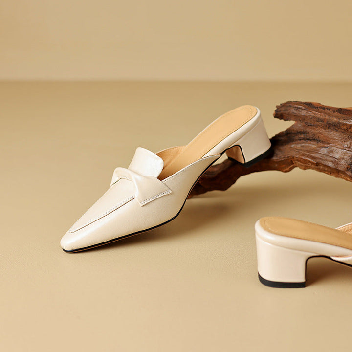 Matilda | Pointed Leather Mules