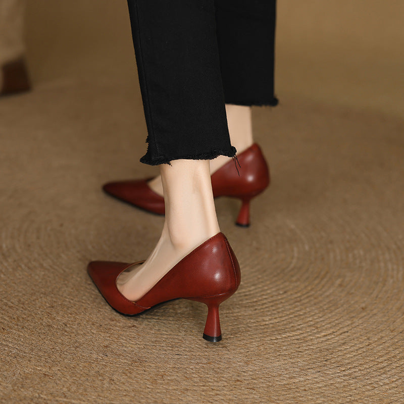 Caramel Tan Gretchen pumps styled for city dressing