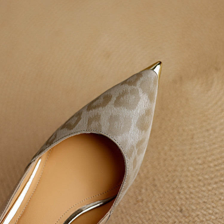 Vanessa | Leopard-Toe Leather Sculpted Heels