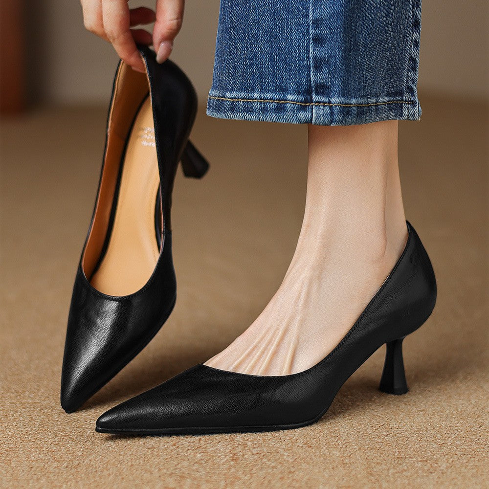 Paloma | Pointed Lambskin Slim-Heel Pumps