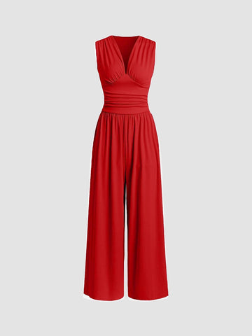 Estelle™ – Chic Sleeveless Wide-Leg Jumpsuit