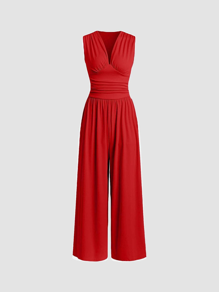 Estelle™ – Chic Sleeveless Wide-Leg Jumpsuit