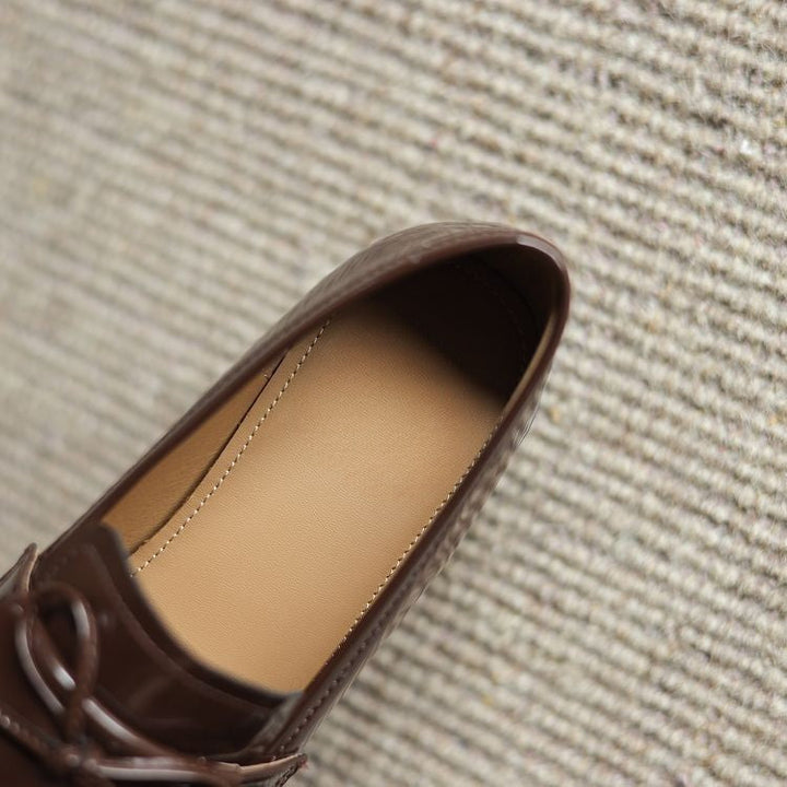 Tabitha | Fringe Leather Loafer Pumps