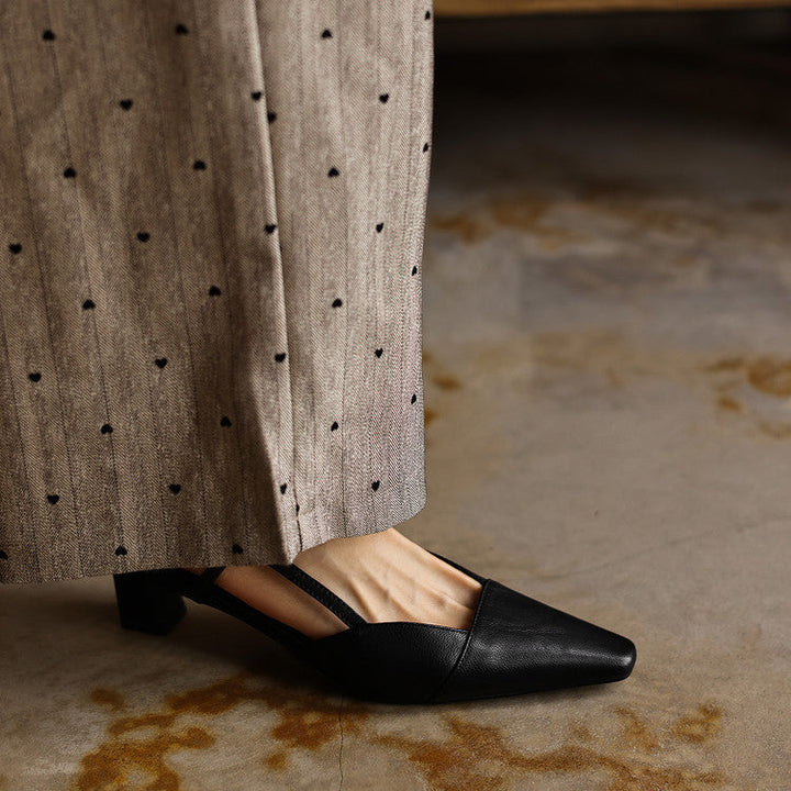 Delphine | Leather Slingback Pumps