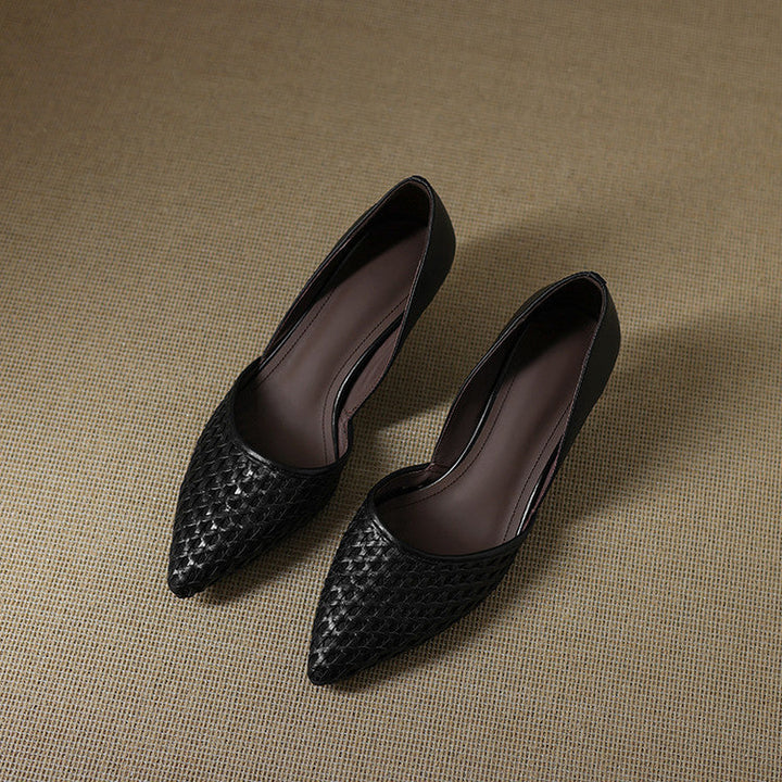 Rosanne | Woven Leather Pointed Heels
