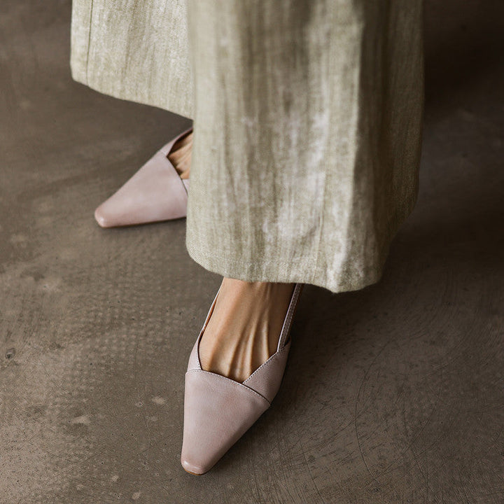 Delphine | Leather Slingback Pumps