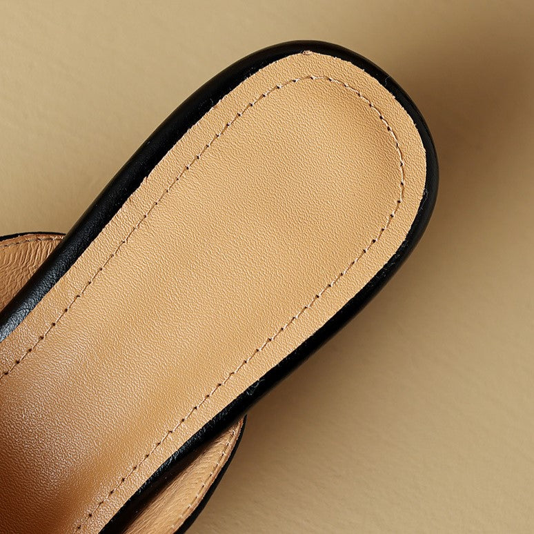 Matilda | Pointed Leather Mules