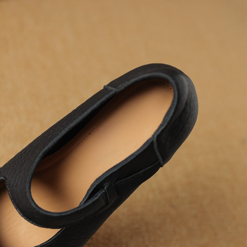 Suzanne | Leather Mary-Jane Wedge Heels