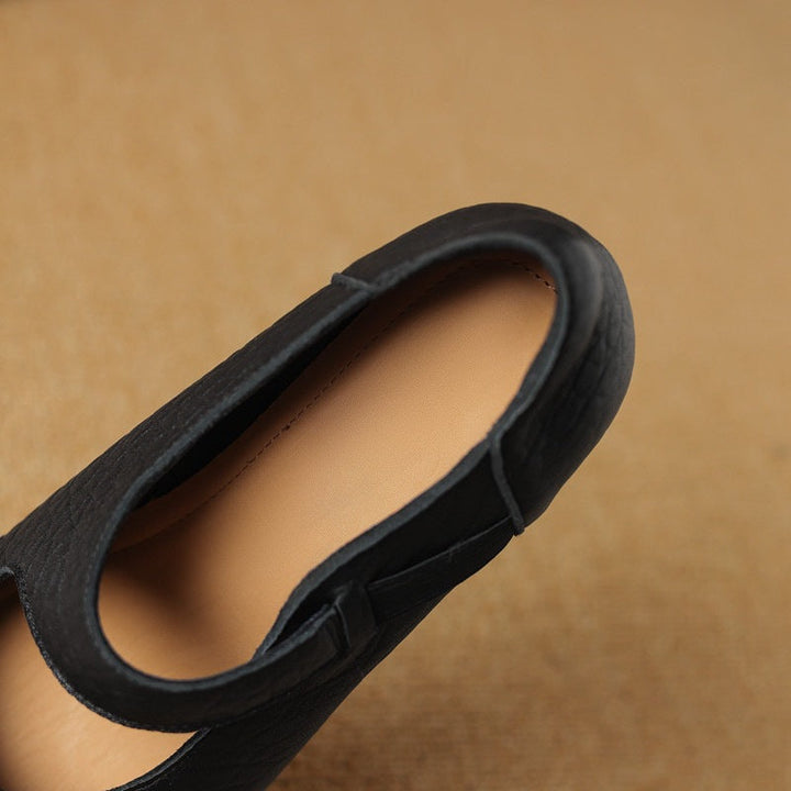 Suzanne | Leather Mary-Jane Wedge Heels