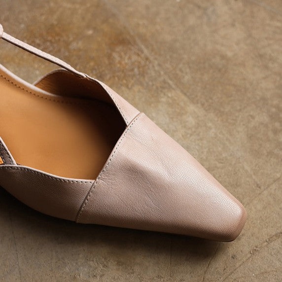 Delphine | Leather Slingback Pumps
