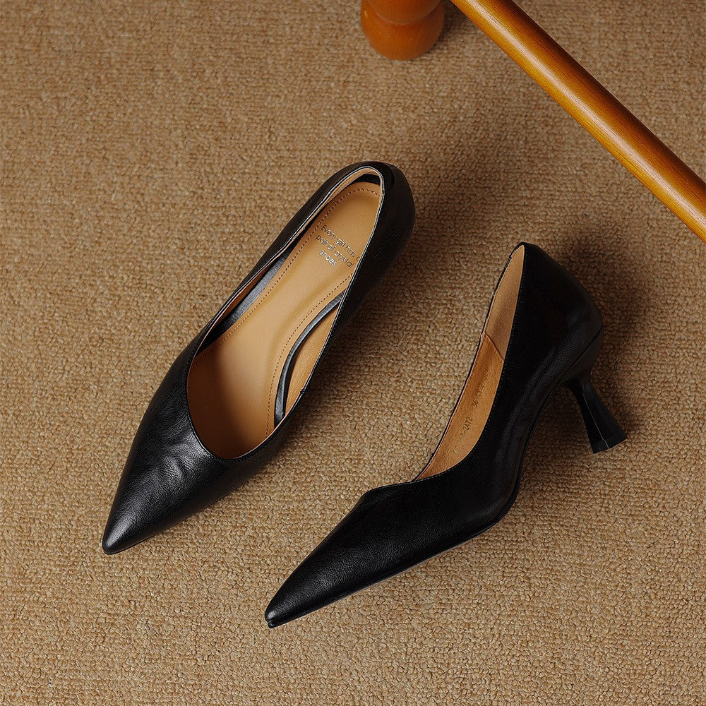Paloma | Pointed Lambskin Slim-Heel Pumps