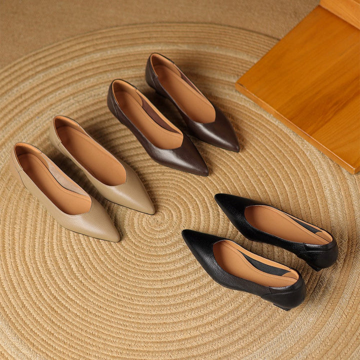 Hazel | Sculpted Leather Pumps