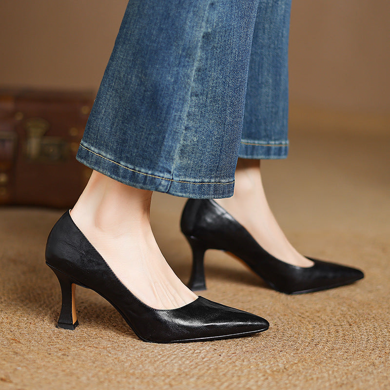 Bernice | Pointed Lambskin Leather Pumps