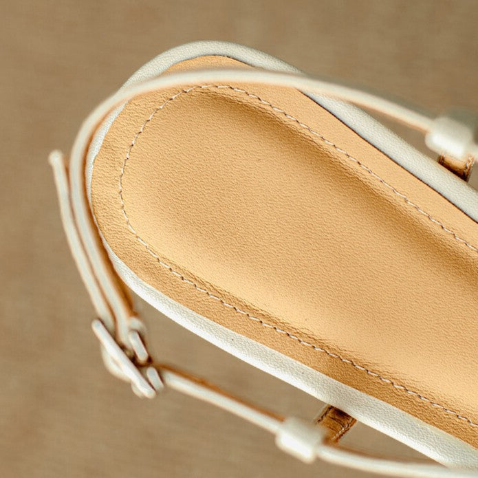 Patricia | Woven T-Strap Heels