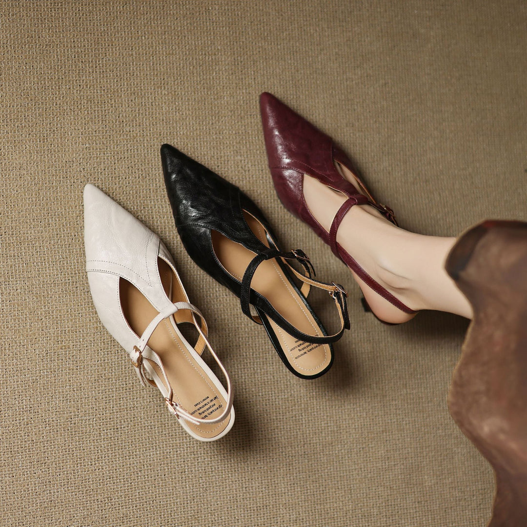 Estelle heels, cushioned leather insole detail