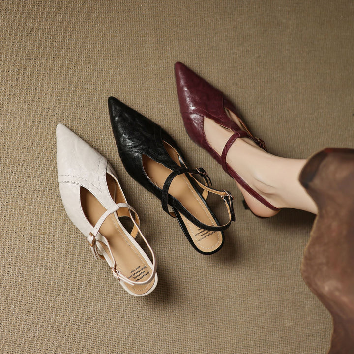 Estelle heels, cushioned leather insole detail