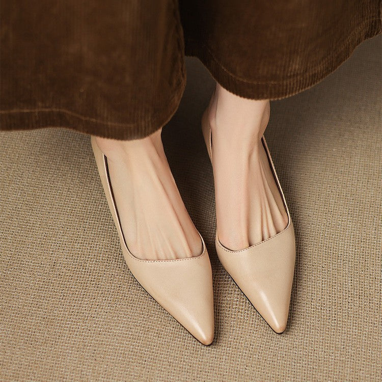 Rosalind | Leather Kitten Heel Pumps
