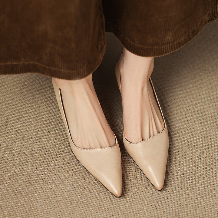 Rosalind | Leather Kitten Heel Pumps