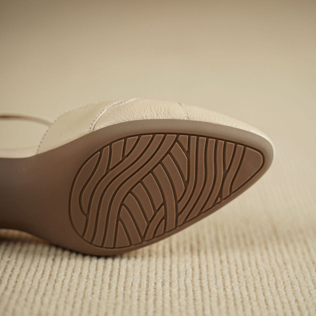 Marianne | Cutwork Leather Ankle-Strap Heels