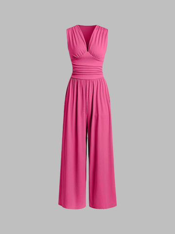 Estelle™ – Chic Sleeveless Wide-Leg Jumpsuit