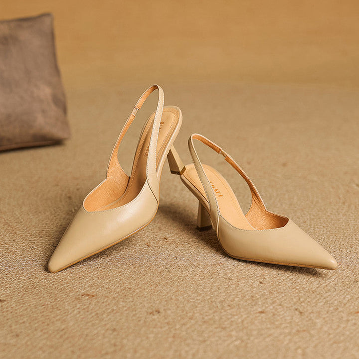 Oatstone Ivory Lucinda heels photographed from above