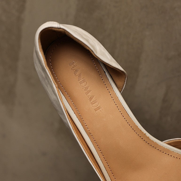 Juliette | Square-Toe Leather Heeled Sandals