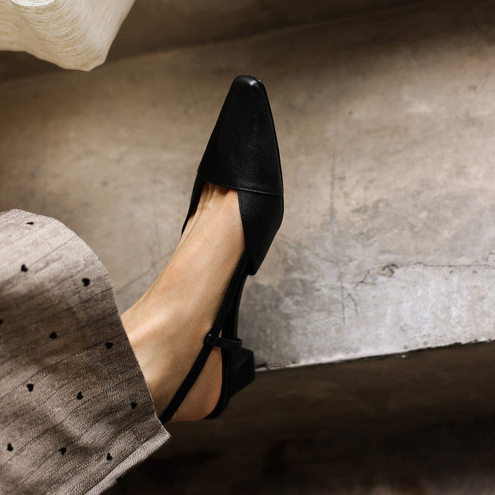Delphine | Leather Slingback Pumps