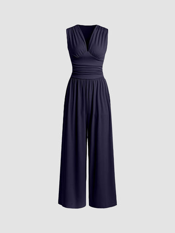 Estelle™ – Chic Sleeveless Wide-Leg Jumpsuit