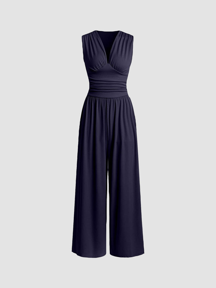 Estelle™ – Chic Sleeveless Wide-Leg Jumpsuit