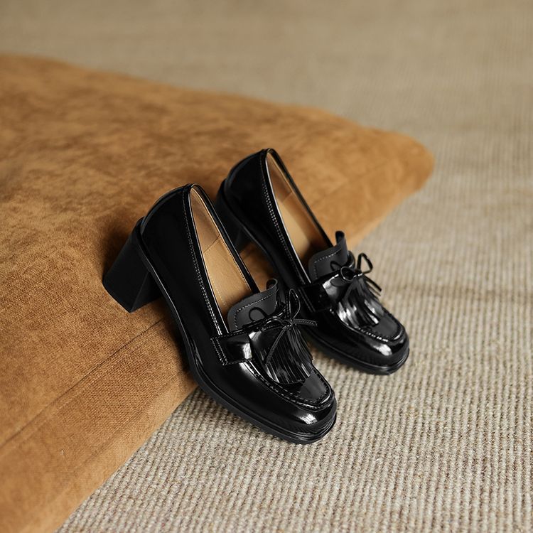Espresso Brown Tabitha loafer pumps styled for the office
