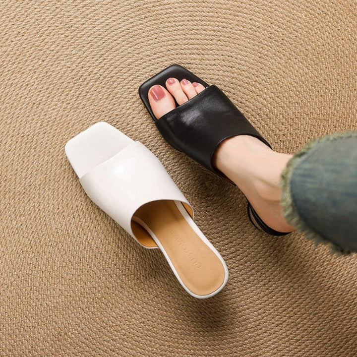 Camilla mules, cushioned footbed detail