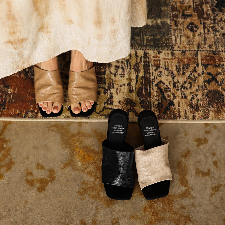Sylvia sandal mules, cushioned insole detail