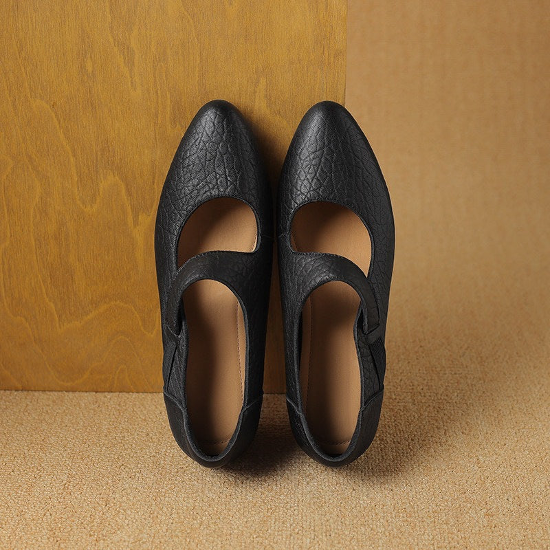 Suzanne | Leather Mary-Jane Wedge Heels